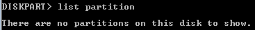 Diskpart list partition check