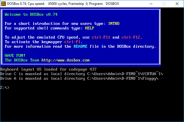 DOSBox DOS
